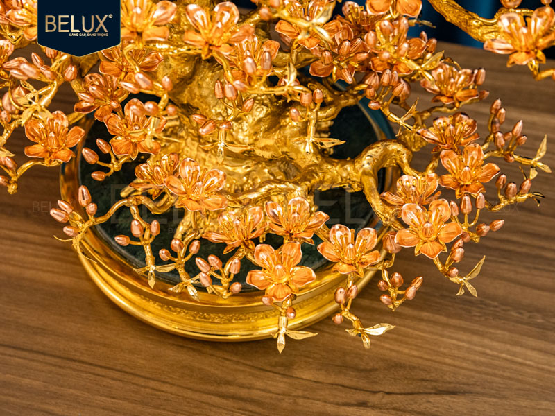 Cây Đào mạ vàng 24k&nbsp;40x20x30cm